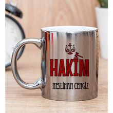 Hediye Dükkanı Kişiye Özel Hakim Silver Kupa Bardak