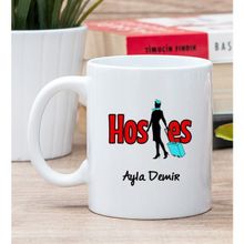 Hediye Dükkanı Kişiye Özel Hostes Beyaz Kupa Bardak