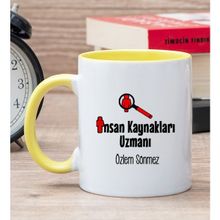 Hediye Dükkanı Kişiye Özel İnsan Kaynakları Uzmanı Sarı Kupa Bardak