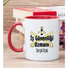 Hediye Dükkanı Kişiye Özel İş Güvenliği Uzmanı Kırmızı Kupa