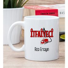 Hediye Dükkanı Kişiye Özel İtfaiyeci Beyaz Kupa Bardak