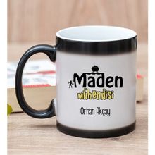 Hediye Dükkanı Kişiye Özel Maden Mühendisi Sihirli Kupa Bardak