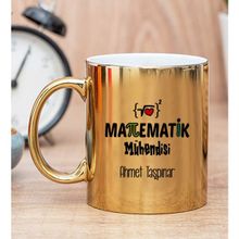 Hediye Dükkanı Kişiye Özel Matematik Mühendisi Gold Kupa Bardak