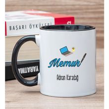 Hediye Dükkanı Kişiye Özel Memur Siyah Kupa Bardak