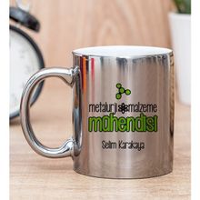 Hediye Dükkanı Kişiye Özel Metalurji ve Malzeme Mühendisi Silver Kupa Bardak