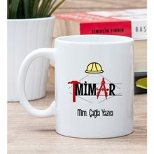 Hediye Dükkanı Kişiye Özel Mimar Beyaz Kupa Bardak