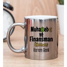 Hediye Dükkanı Kişiye Özel Muhasebe ve Finansman Öğretmeni Gümüş Kupa Bardak
