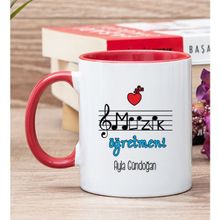 Hediye Dükkanı Kişiye Özel Müzik Öğretmeni Kırmızı Kupa