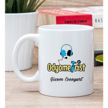 Hediye Dükkanı Kişiye Özel Odyometrist Baskılı Beyaz Kupa Bardak