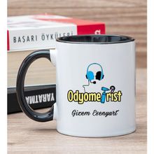 Hediye Dükkanı Kişiye Özel Odyometrist Baskılı Siyah Kupa Bardak