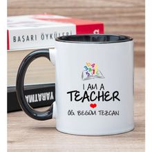Hediye Dükkanı Kişiye Özel Öğretmen Siyah Kupa Bardak