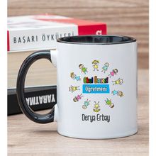 Hediye Dükkanı Kişiye Özel Okul Öncesi Öğretmeni Siyah Kupa