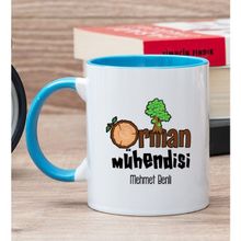 Hediye Dükkanı Kişiye Özel Orman Mühendisi Mavi Kupa