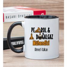 Hediye Dükkanı Kişiye Özel Petrol Mühendisi Siyah Kupa Bardak