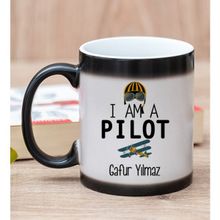 Hediye Dükkanı Kişiye Özel Pilot Baskılı Sihirli Kupa Bardak