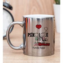 Hediye Dükkanı Kişiye Özel Psikoloji Öğretmeni Silver Kupa Bardak