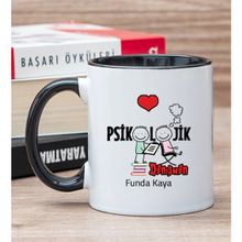 Hediye Dükkanı Kişiye Özel Psikolojik Danışman Siyah Kupa Bardak