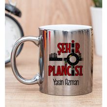 Hediye Dükkanı Kişiye Özel Şehir Plancısı Silver Kupa Bardak