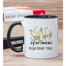 Hediye Dükkanı Kişiye Özel Sınıf Öğretmeni Siyah Kupa
