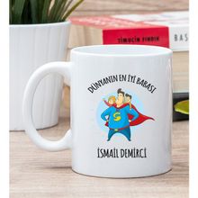 Hediye Dükkanı Kişiye Özel Süper Baba Beyaz Kupa Bardak