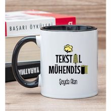 Hediye Dükkanı Kişiye Özel Tekstil Mühendisi Siyah Kupa Bardak