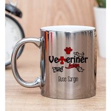 Hediye Dükkanı Kişiye Özel Veteriner Hekim Silver Kupa Bardak