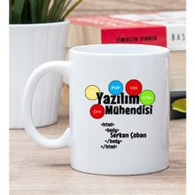 Hediye Dükkanı Kişiye Özel Yazılım Mühendisi Beyaz Kupa Bardak