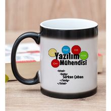 Hediye Dükkanı Kişiye Özel Yazılım Mühendisi Sihirli Kupa Bardak