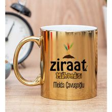 Hediye Dükkanı Kişiye Özel Ziraat Mühendisi Gold Kupa Bardak
