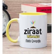 Hediye Dükkanı Kişiye Özel Ziraat Mühendisi Sarı Kupa Bardak