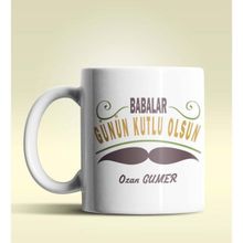 Hediye Zengini Kişiye Özel Babalar Günün Kutlu Olsun 5 Tasarım Beyaz Kupa Bardak