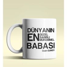 Hediye Zengini Kişiye Özel Dünyanın En En En Babası 2 Temalı Beyaz Kupa Bardak