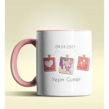 Hediye Zengini Kişiye Özel Fotoğraflı Instagram Tasarımlı Pembe Kupa Bardak