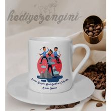 Hediye Zengini Kişiye Özel Senin Sevgin Beni Göklere Çıkartır Temalı Beyaz Kahve Fincanı