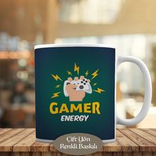 HEDIYELIK-0934 Gamer Energy -Oyun Enerjisi Baskılı Kupa Bardak