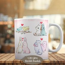 HEDIYELIK-2147744643 Daldaki Kuşlar Sevimli Kedi Köpek Kupa Bardak