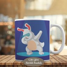 HEDIYELIK-23-2147856330 Dabbing Dansçı Tavşan Kupa Bardak