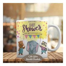 HEDIYELIK 23-2147943805 Baby Shower Yazılı Filli Kupa Bardak