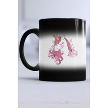 Hedizu Unicorn Hediye Siyah Kupa Bardak