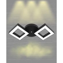 Hegza Lighting Alato Plafonyer Siyah 3000K Sarı Işık Modern Led Avize