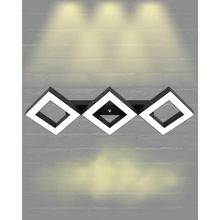 Hegza Lighting Amigo Plafonyer Siyah 3000K Sarı Işık Modern Led Avize