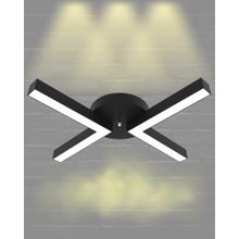 Hegza Lighting Contento Plafonyer Siyah 3000K Sarı Işık Modern Led Avize