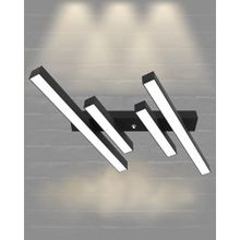 Hegza Lighting Grada Plafonyer Siyah 4000K Doğal Beyaz Modern Led Avize