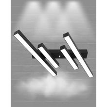 Hegza Lighting Grada Plafonyer Siyah 6500K Beyaz Işık Modern Led Avize