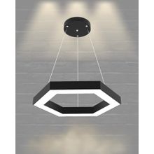 Hegza Lighting Hexagon Siyah Ayarlanabilir Sarkıt 4000K Doğal Beyaz Modern Led Avize