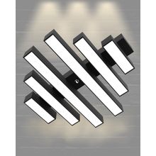 Hegza Lighting Parrilla Plafonyer Siyah 4000K Doğal Beyaz Modern Led Avize