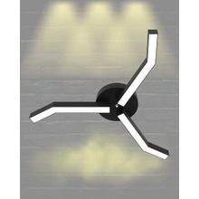 Hegza Lighting Trebol Plafonyer Siyah 3000K Sarı Işık Modern Led Avize