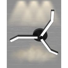 Hegza Lighting Trebol Plafonyer Siyah 4000K Doğal Beyaz Modern Led Avize
