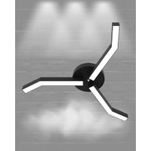 Hegza Lighting Trebol Plafonyer Siyah 6500K Beyaz Işık Modern Led Avize