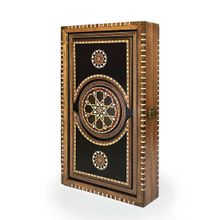 Helena Wood Siyah Art Genius El Oyması Ahşap Tavla Seti